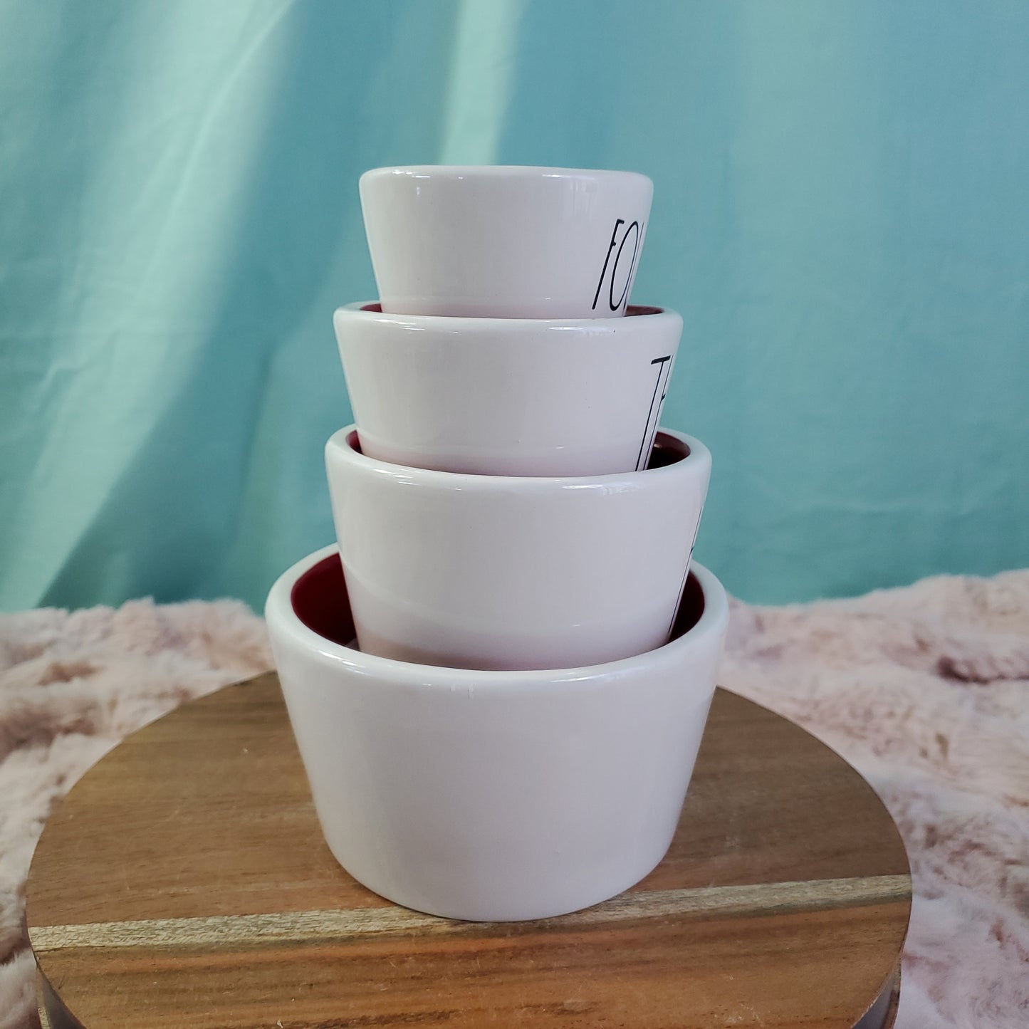 Rae Dunn Snowman Handle Christmas Measuring Cups - Set of 4