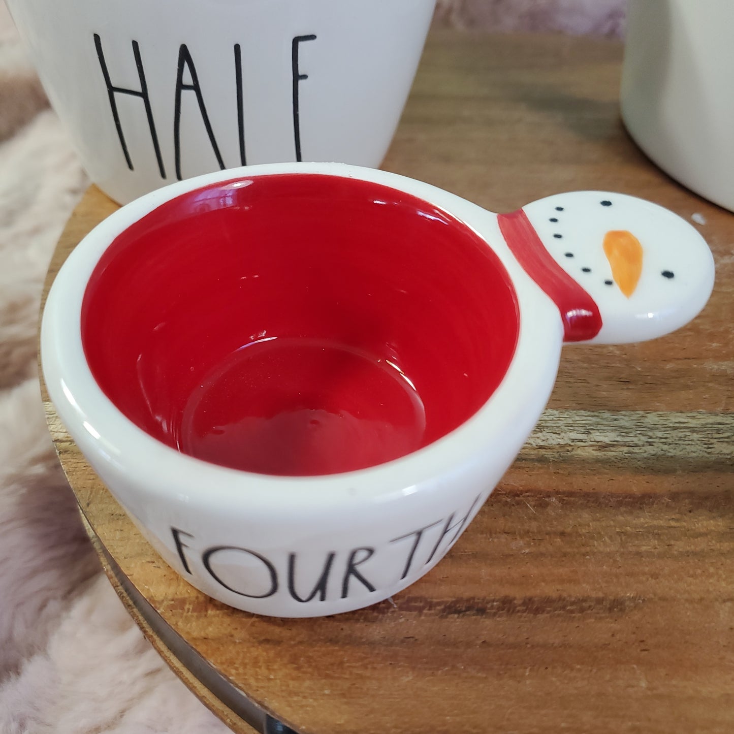 Rae Dunn Snowman Handle Christmas Measuring Cups - Set of 4