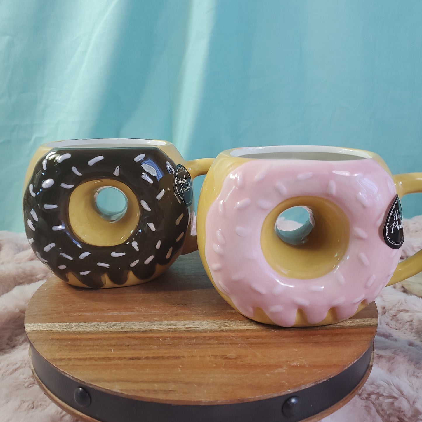 Sheffield Home Frosted Donut Shaped Mug - 10 oz, Hand-Painted