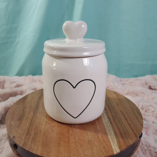 Rae Dunn Valentines Day Heart Baby Canister - 4"x 5.75"