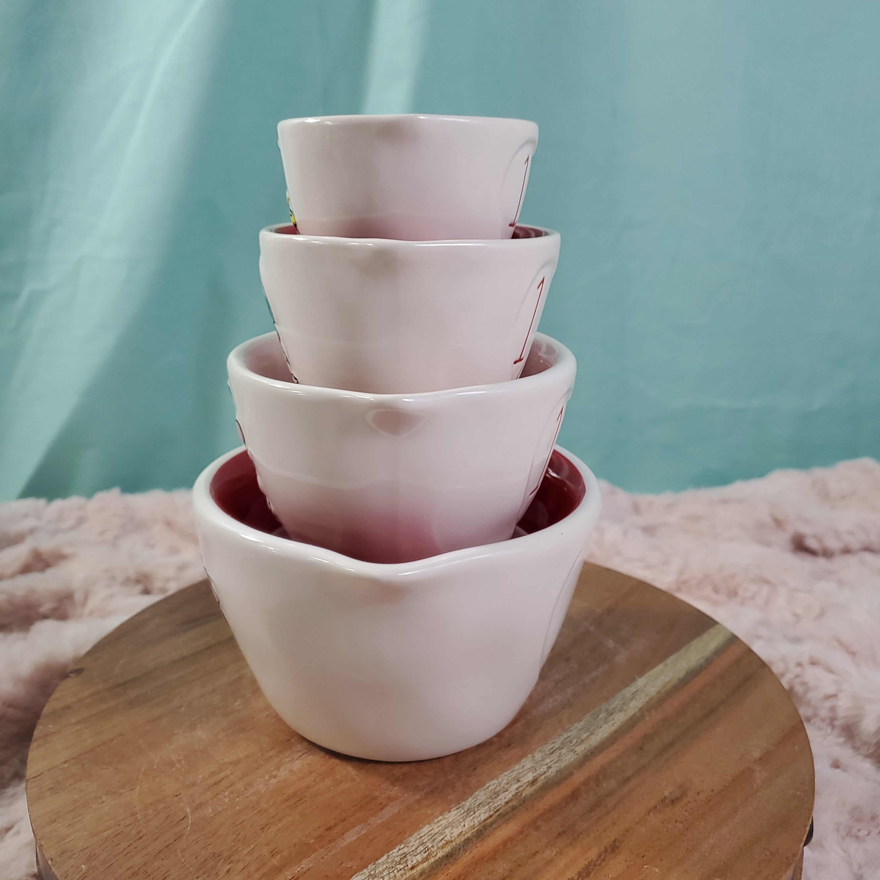 Rae dunn pink Valentine’s Day measuring purchases cups