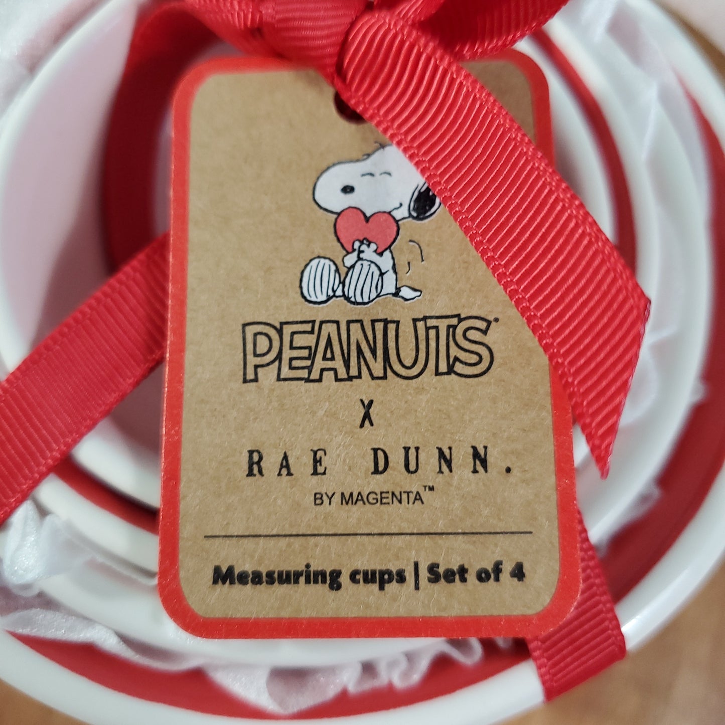 Rae Dunn Valentine's Day Snoopy Measuring Cups - Set of 4