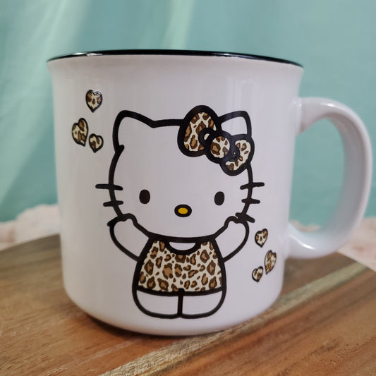 Hello Kitty Leopard Print Campfire Style Mug - 20oz