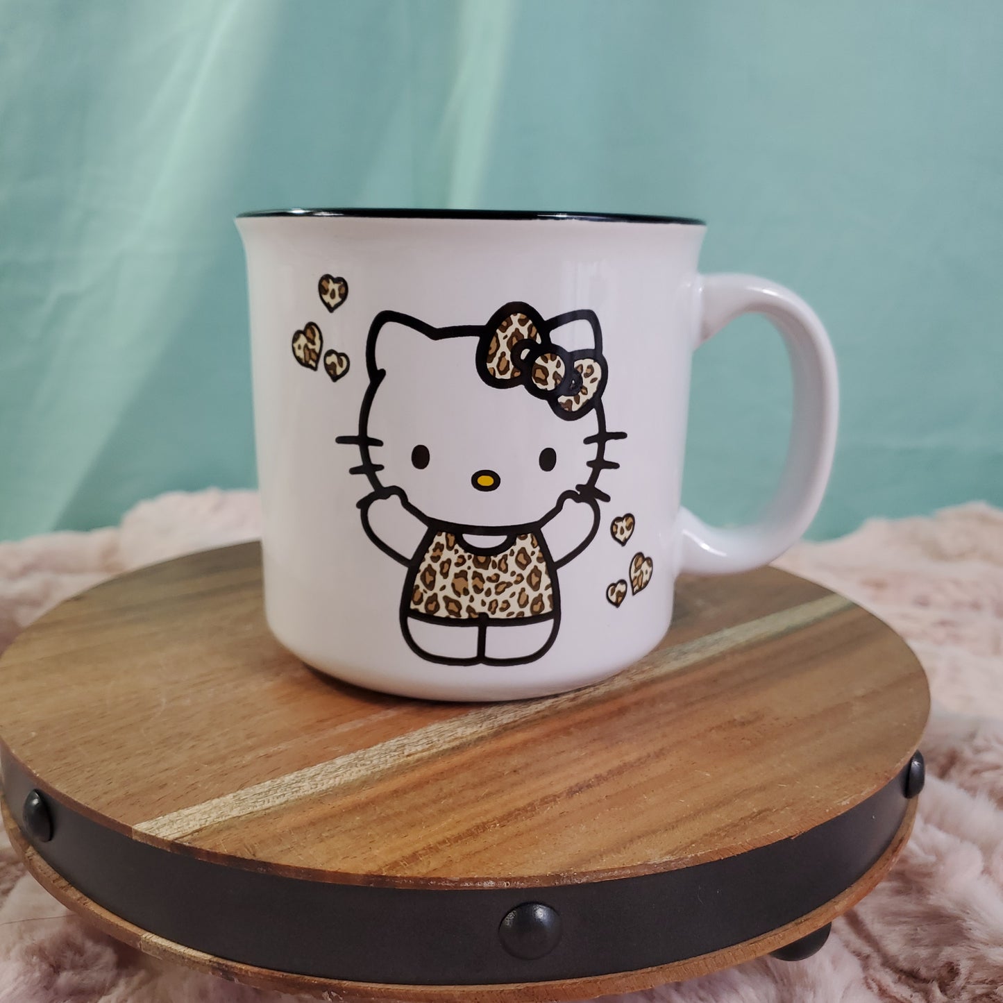 Hello Kitty Leopard Print Campfire Style Mug - 20oz