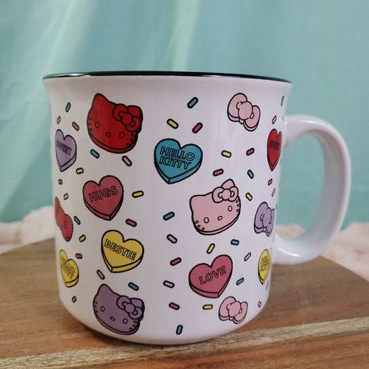 Hello Kitty Campfire Style Valentine's Day Ceramic Mug - 20oz