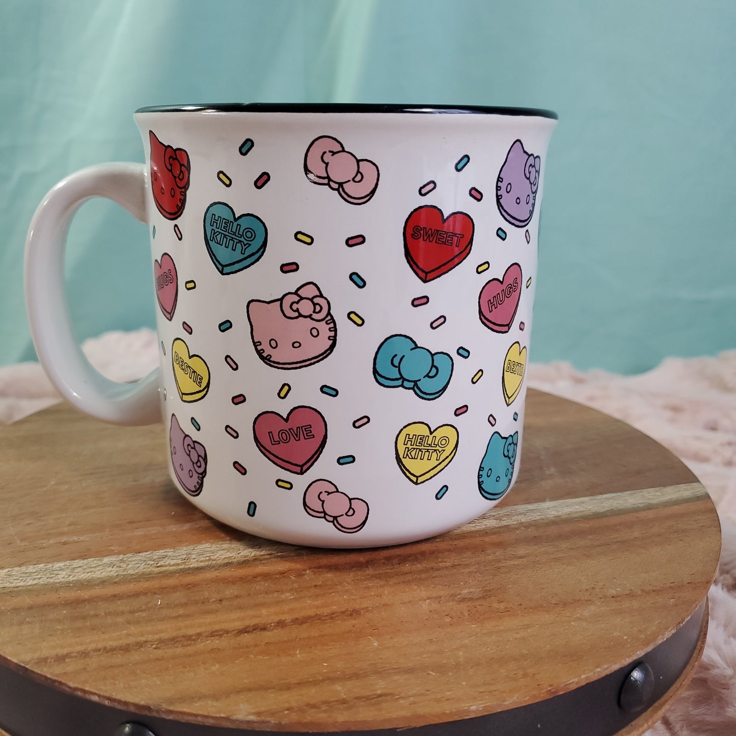 Hello Kitty Campfire Style Valentine's Day Ceramic Mug - 20oz