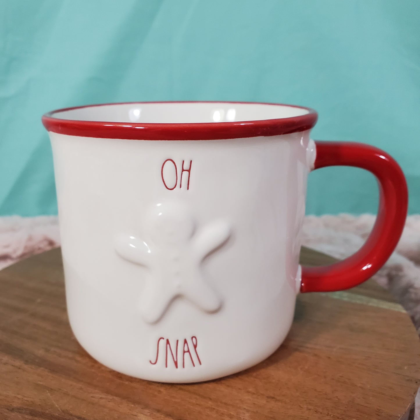 Rae Dunn Christmas Mug "Oh Snap" Campfire Style.