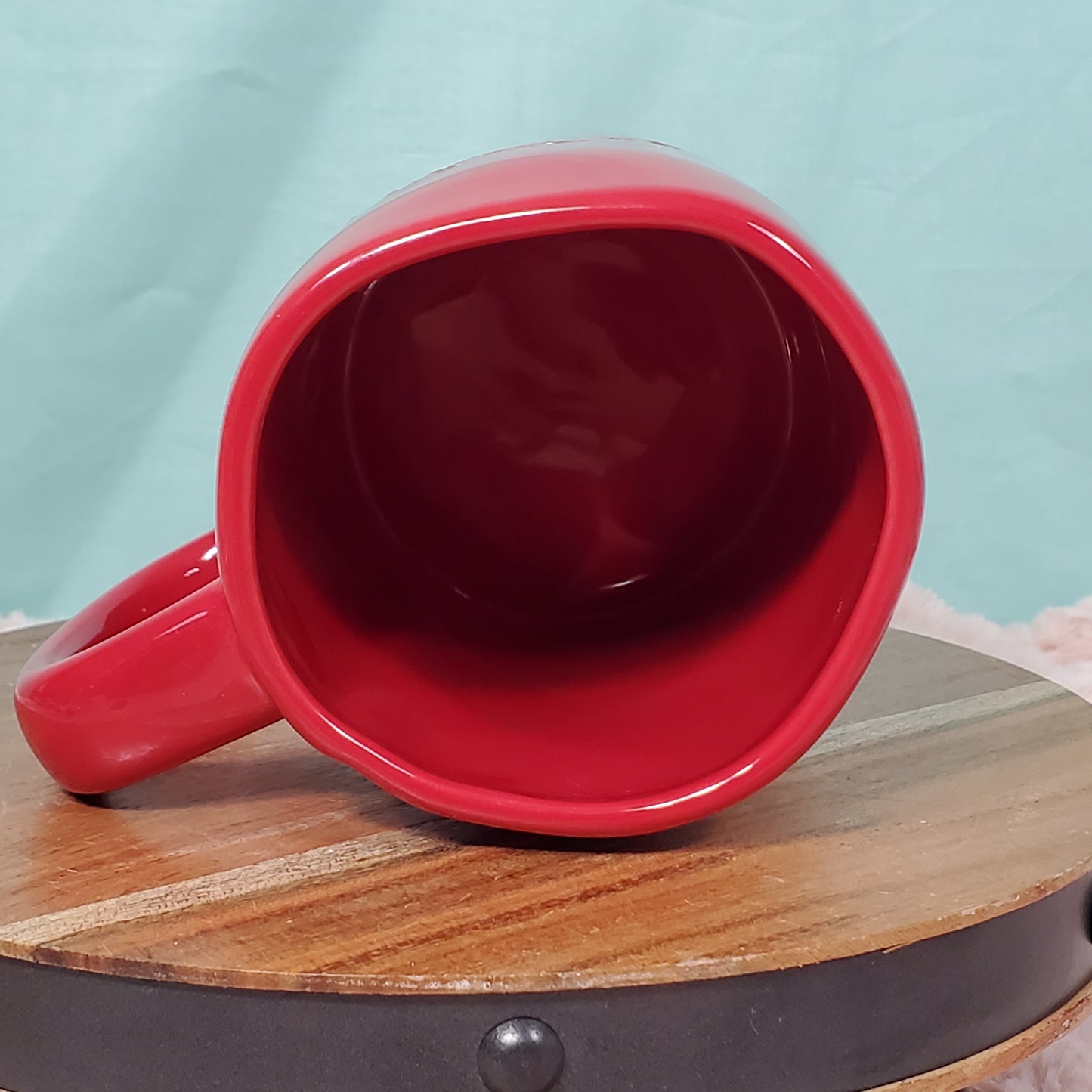 Rae Dunn 'Merry Christmas' Cursive Coffee Mug - Glossy Red