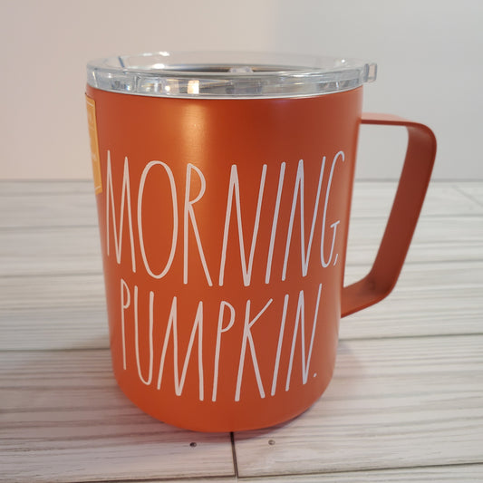 Rae Dunn Morning Pumpkin Insulated Stainless Steel Mug
